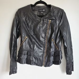 Black faux leather jacket